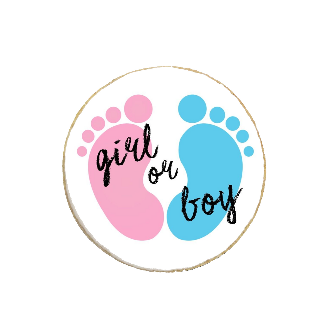 Boy or Girl Gender Reveal Custom Cookies - Modern Bite