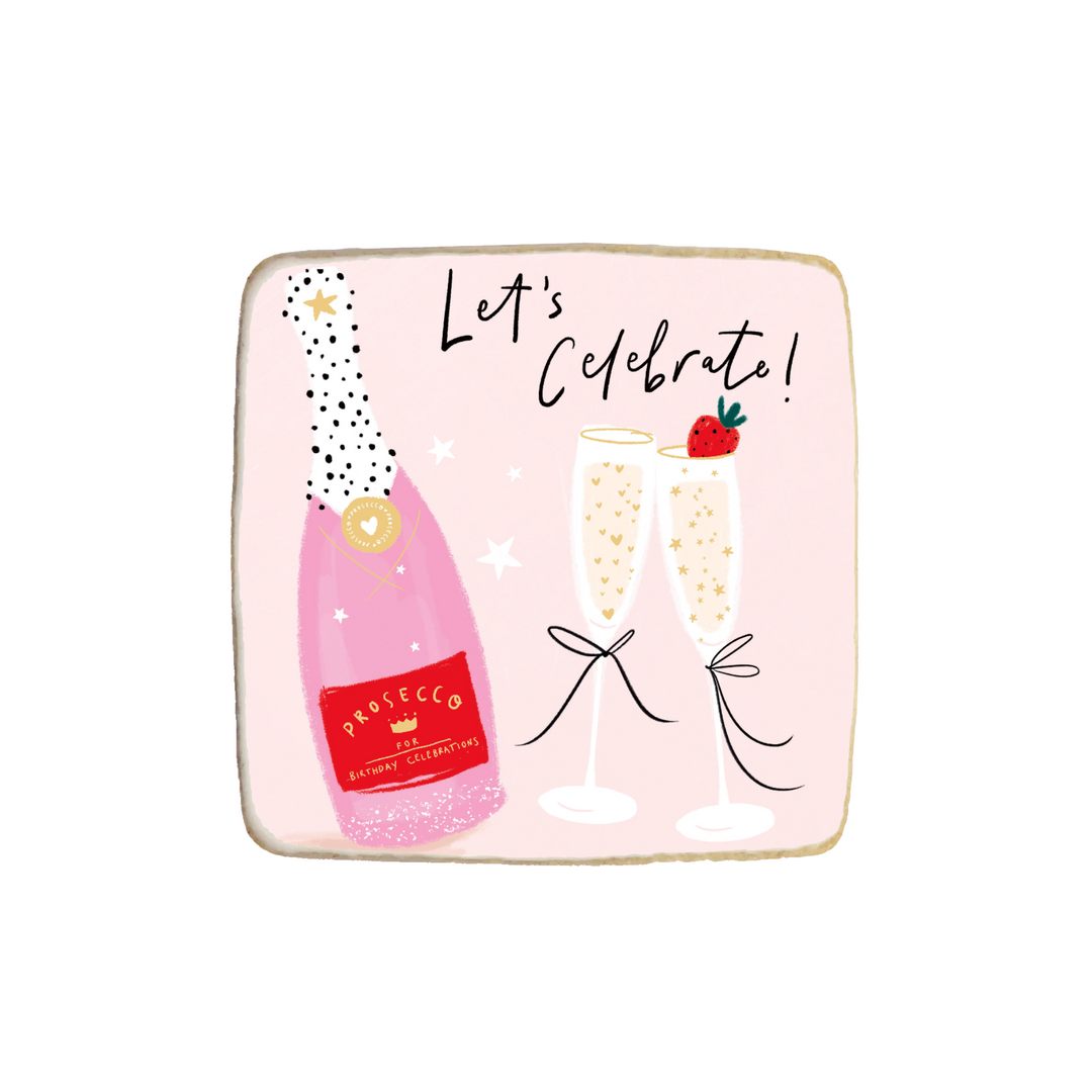 “Let's Celebrate Bubbly” Custom Cookies - Modern Bite