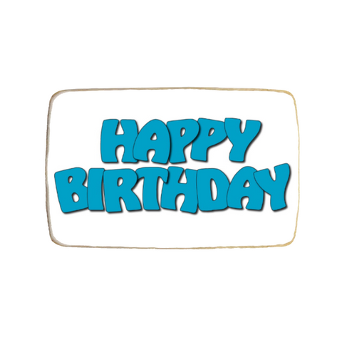 “Happy Birthday” Rectangular Custom Cookies