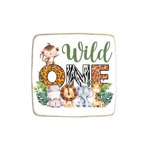 Safari Wild One Custom Cookies