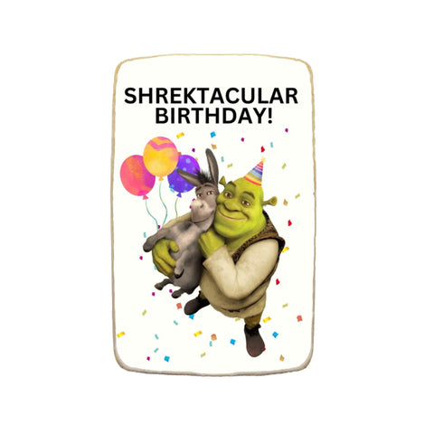 Shrek Birthday Custom Cookies
