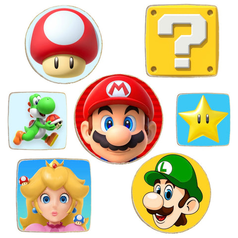 Super Mario Birthday Custom Cookies