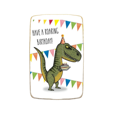 Dinosaur Themed Birthday Custom Cookies