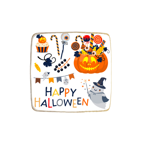 “Happy Halloween” Trick or Treat Custom Cookies