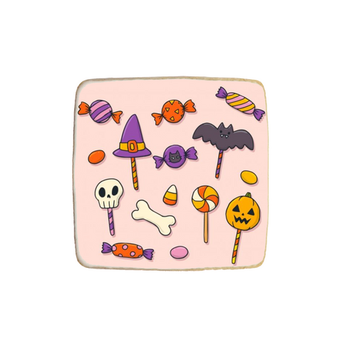 Halloween “Candies” Square Custom Cookies