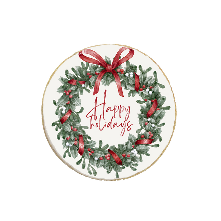 "Happy Holidays" Christmas & New Year Custom Cookies - Modern Bite