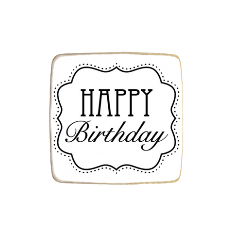 “Happy Birthday” Square Custom Cookies