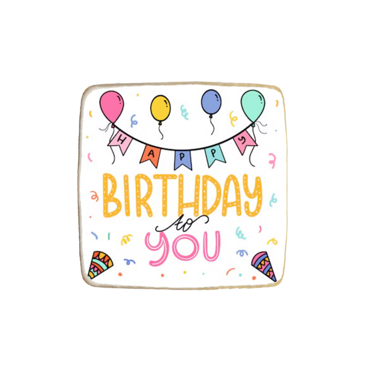 Birthday Custom Cookies - Modern Bite