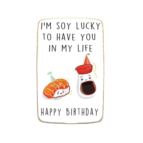 Sushi Themed Birthday Custom Cookies