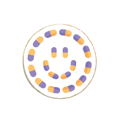 “Pill Smile” Get Well Soon Custom Cookies