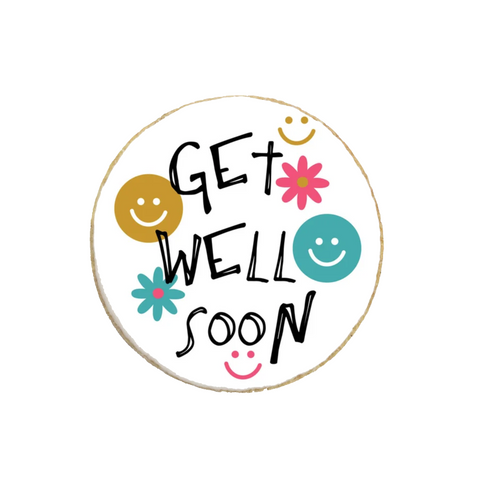 Get Well Soon Round Custom Cookies