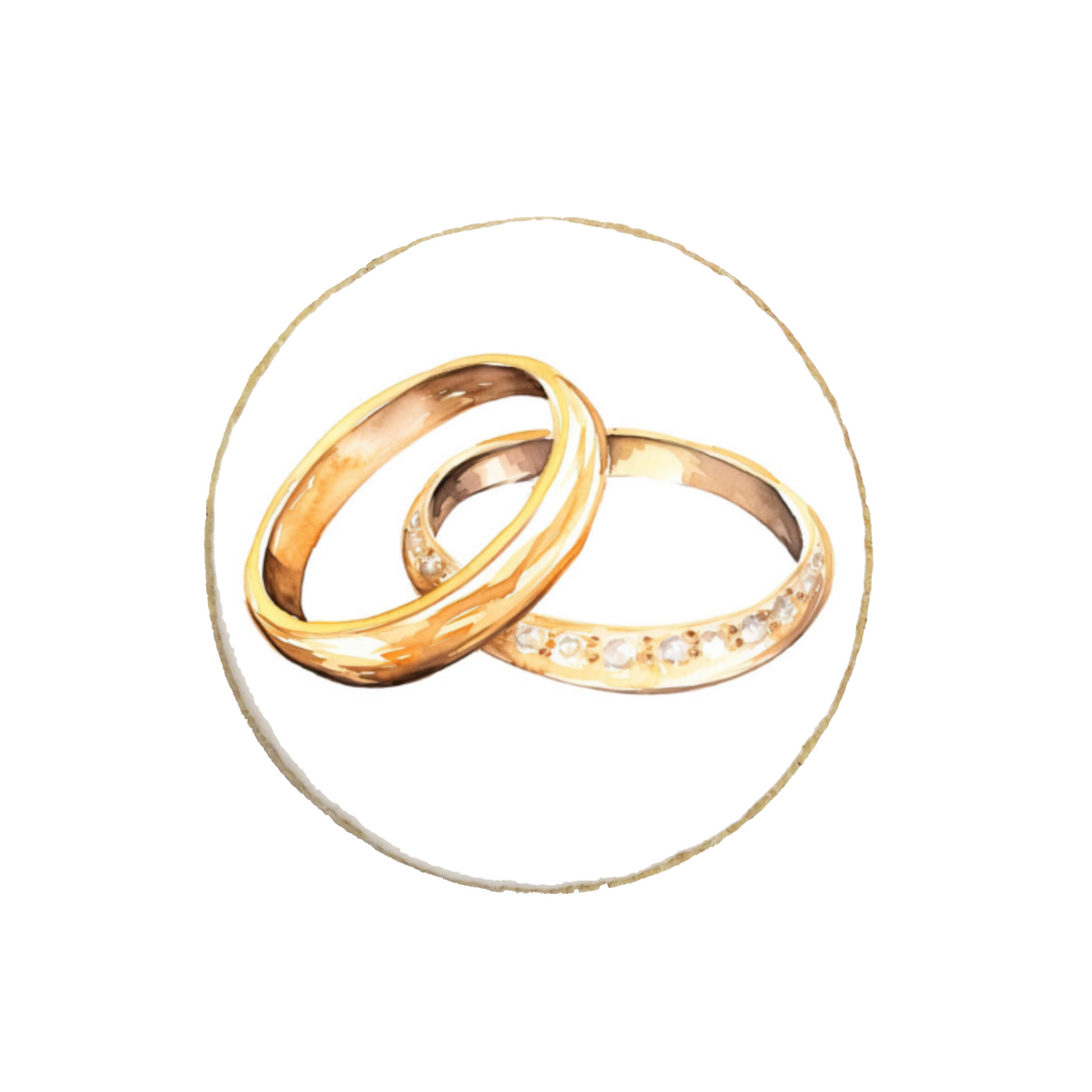 “Wedding Rings” Custom Cookies - Modern Bite