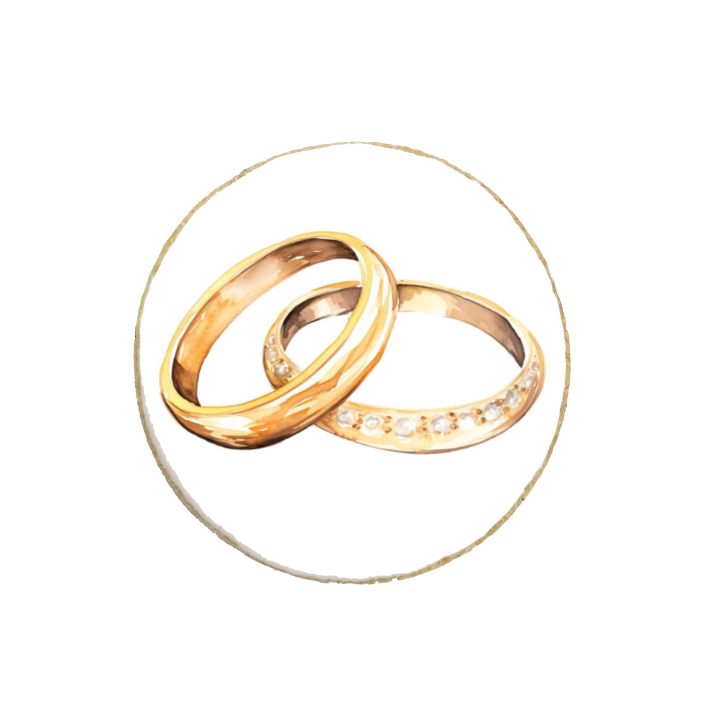“Wedding Rings” Custom Cookies - Modern Bite