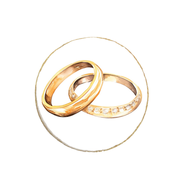“Wedding Rings” Custom Cookies - Modern Bite