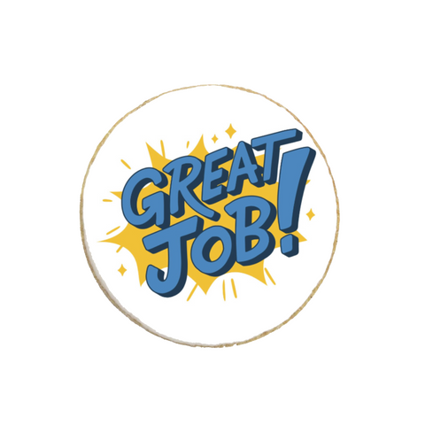 Comic "Great Job" Custom Appreciation Cookies