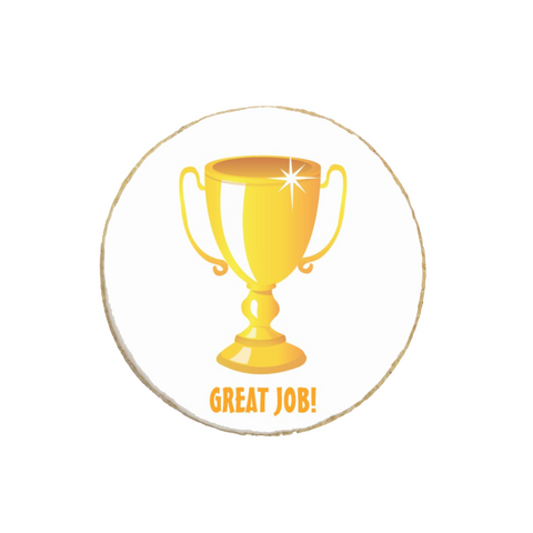 "Great Job Trophy" Custom Cookies