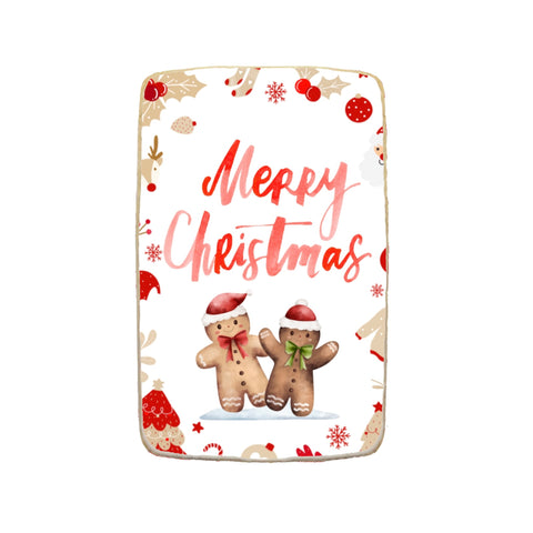 "Merry Christmas" Themed Rectangular Custom Cookies