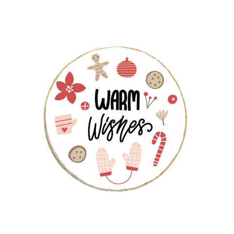 "Warm Wishes" Holiday Custom Cookies