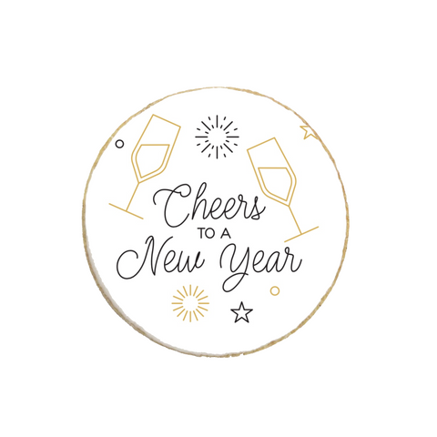 "Cheers" New Year Custom Cookies