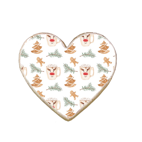 Christmas & New Year Heart Custom Cookies