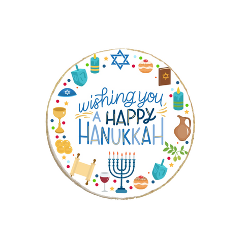 "Wishing You Happy Hanukkah" Custom Cookies