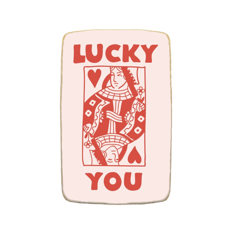 “Lucky You” Valentine's Day Custom Cookies