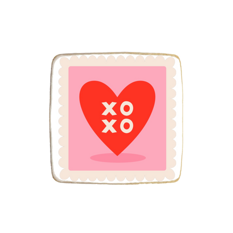 “Stamp” Valentine's Day Custom Cookies