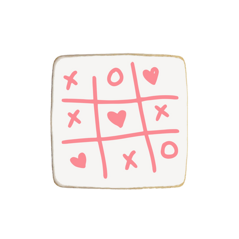 “Tic Tac Toe” Valentine's Day Custom Cookies