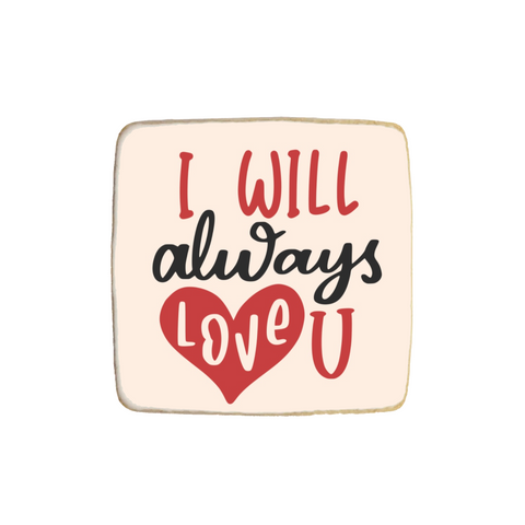 "Love You" Valentine's Day Custom Cookies