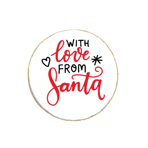 "With Love from Santa" Christmas & New Year Custom Cookies