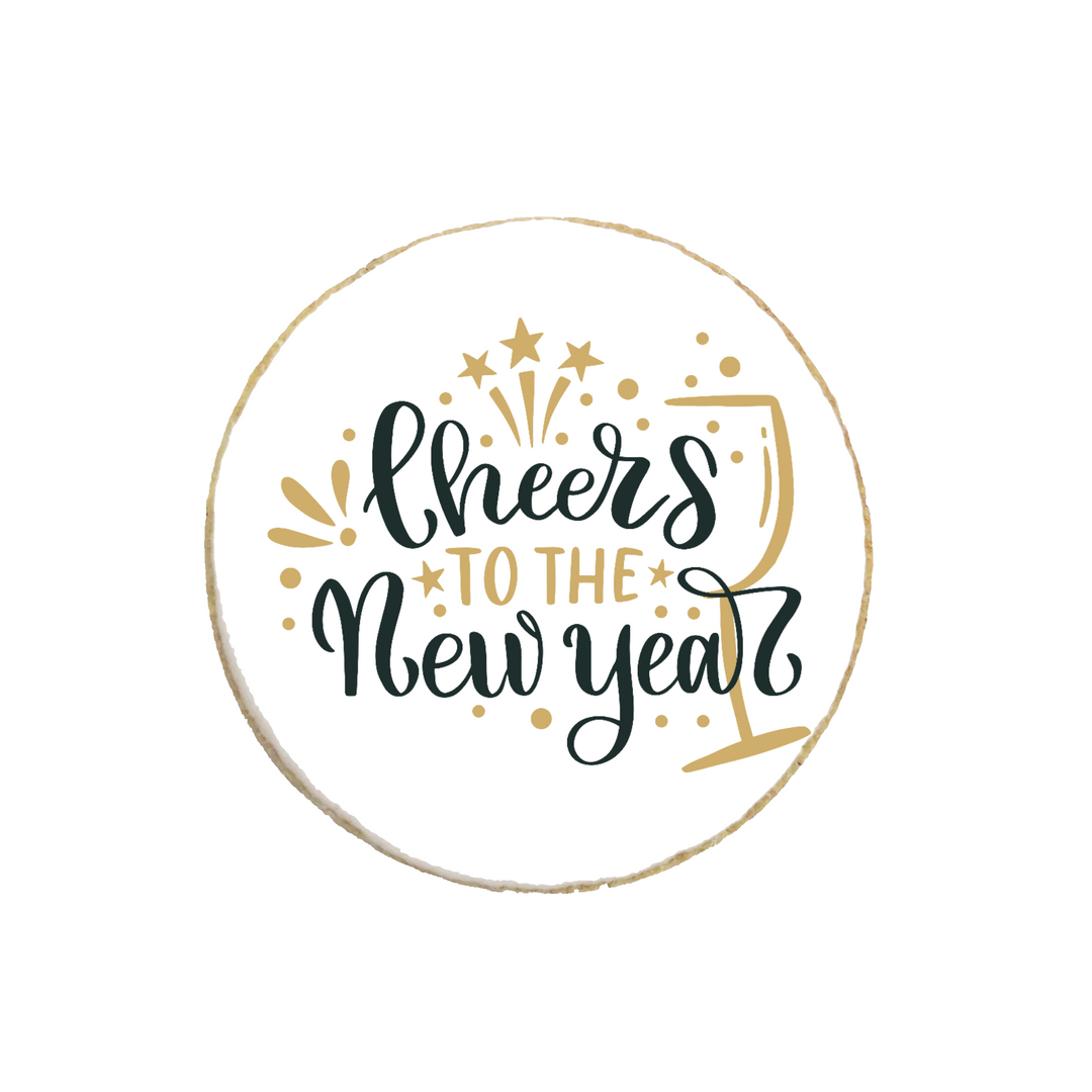 "Cheers" New Year Holiday Custom Cookies