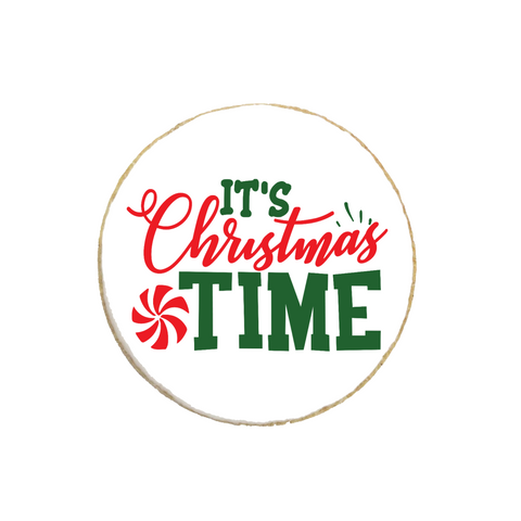 "it's Christmas Time" Holiday Custom Cookies