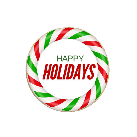 "Happy Holidays" Christmas Custom Cookies
