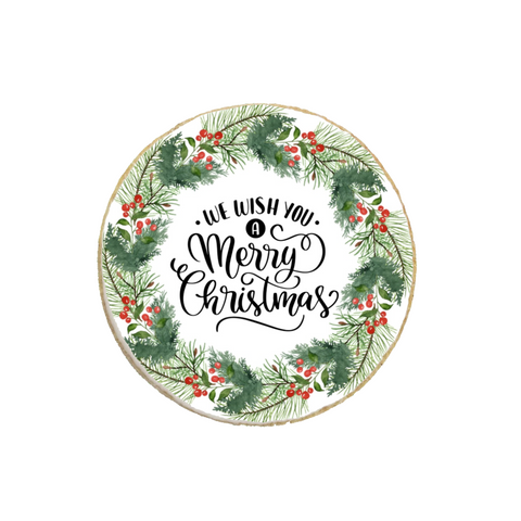 "We Wish You a Merry Christmas" Holiday Custom Cookies