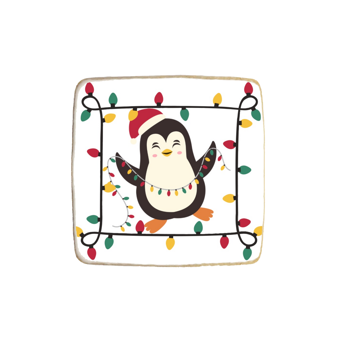 "Penguin" Holiday Custom Cookies - Modern Bite