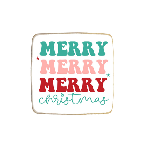 "Merry Merry Merry" Christmas & New Year Custom Cookies