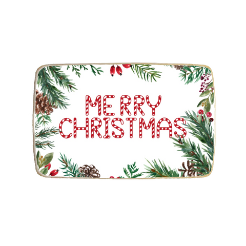"Merry Christmas Wreath" Holiday Custom Cookies