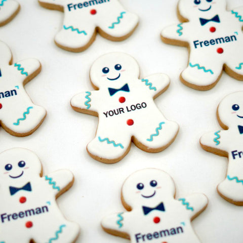 Custom Logo Gingerbread Shaped Cookies