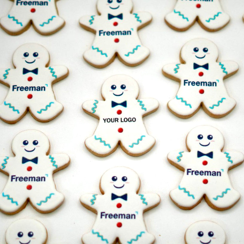 Custom Logo Gingerbread Shaped Cookies - Modern Bite