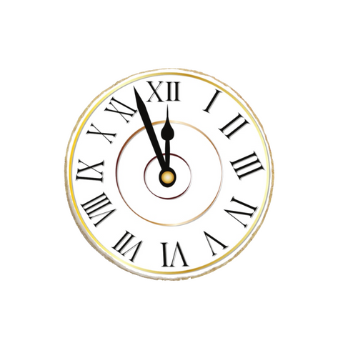 "Clock" New Year Custom Cookies