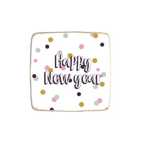 "Happy New Year" Holiday Custom Cookies