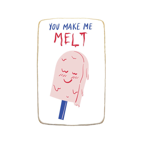 “You Make Me Melt” Valentine's Day Custom Cookies