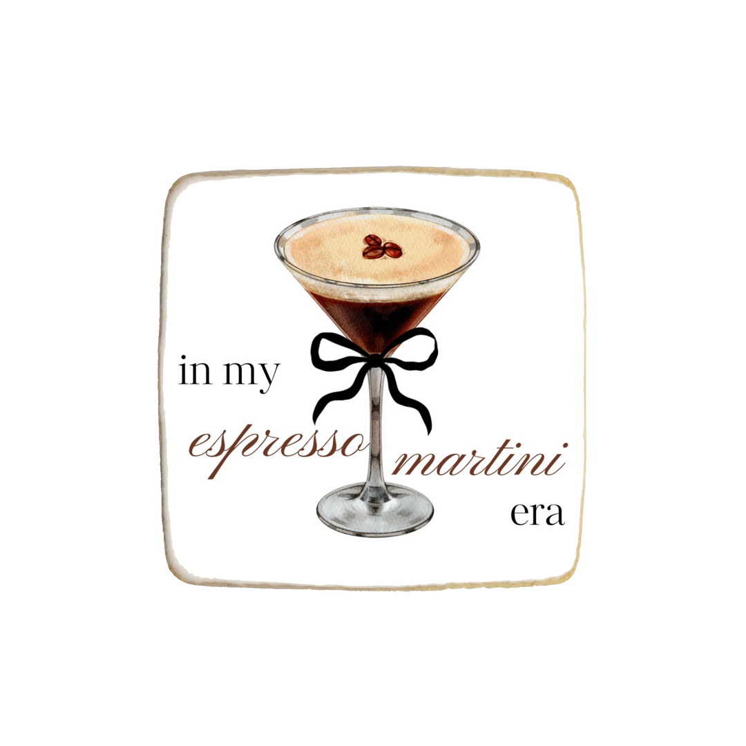 "Tini Bit Older" Espresso Martini Themed Custom Cookies - Modern Bite