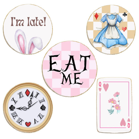 Alice In Wonderland Birthday Custom Cookies