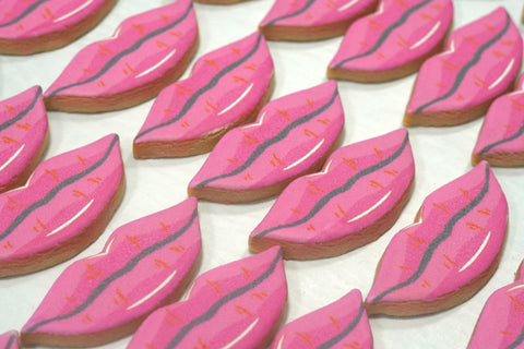 Lip Shaped Custom Cookies - Modern Bite