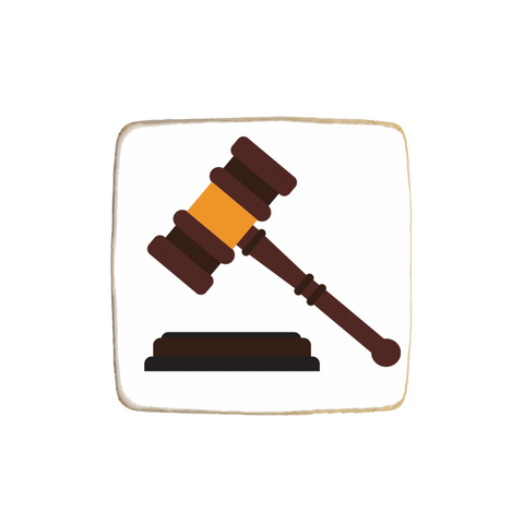 Law School Themed Graduation Custom Cookies