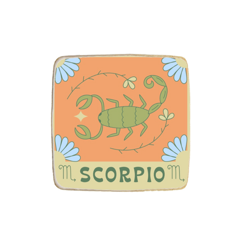 "Scorpio" Zodiac Themed Custom Cookies