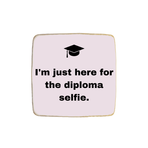 "Selfie" Funny Graduation Custom Cookies