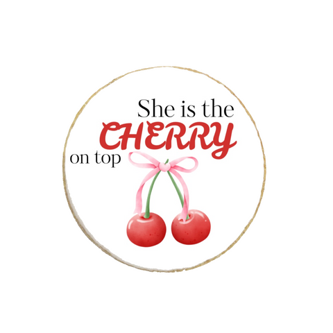 She’s the Cherry on Top Baby Shower Cookies