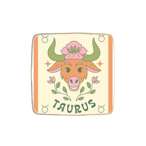 "Taurus" Zodiac Themed Custom Cookies